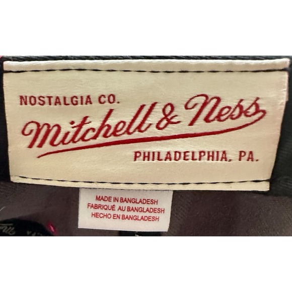 RARE! Miami Heat Mitchell & Ness‎ Snap Back Grey with Flamed Bill Hat /Cap NBA - Picture 10 of 12